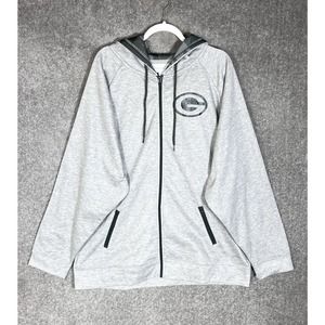 Zubaz NFL Team Apparel Green Bay Packers‎ Full Zip Hoodie Mens Size XXL Gray